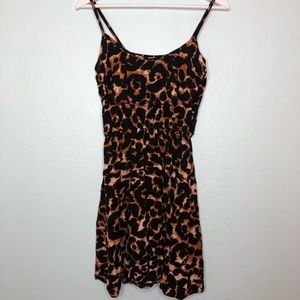 Cotton On leopard print ruffle mini dress